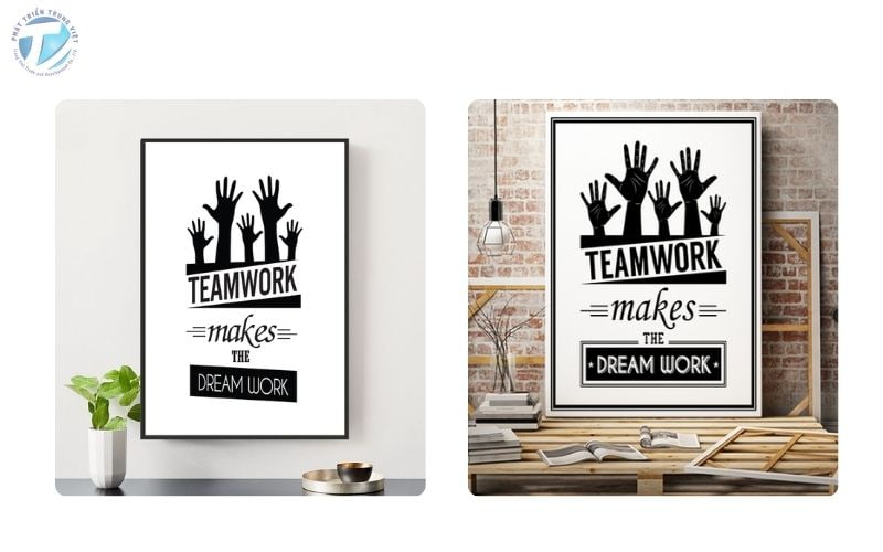 Mẫu tranh “Teamwork Makes The Dream Work”